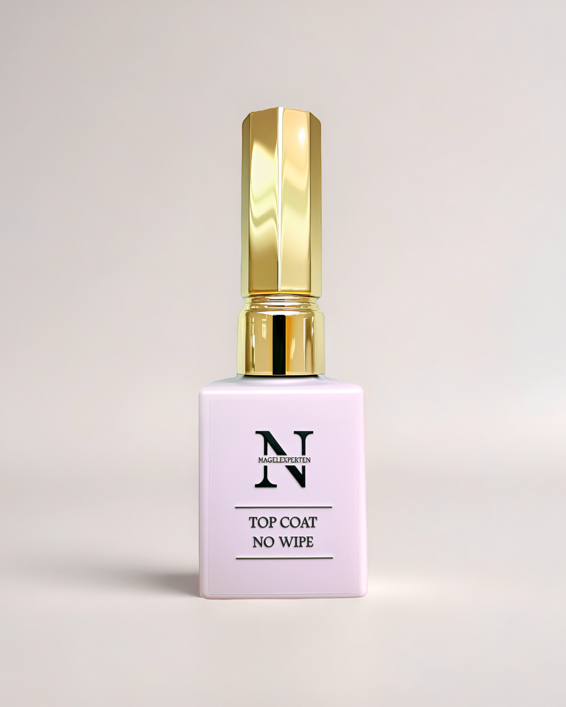Flaska för nagelprodukter innehållandes Top Coat för försegling av nagelförlängning.