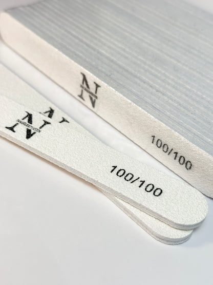 Kynsiviilat suorat 100/100 • Valkoinen 25 kpl