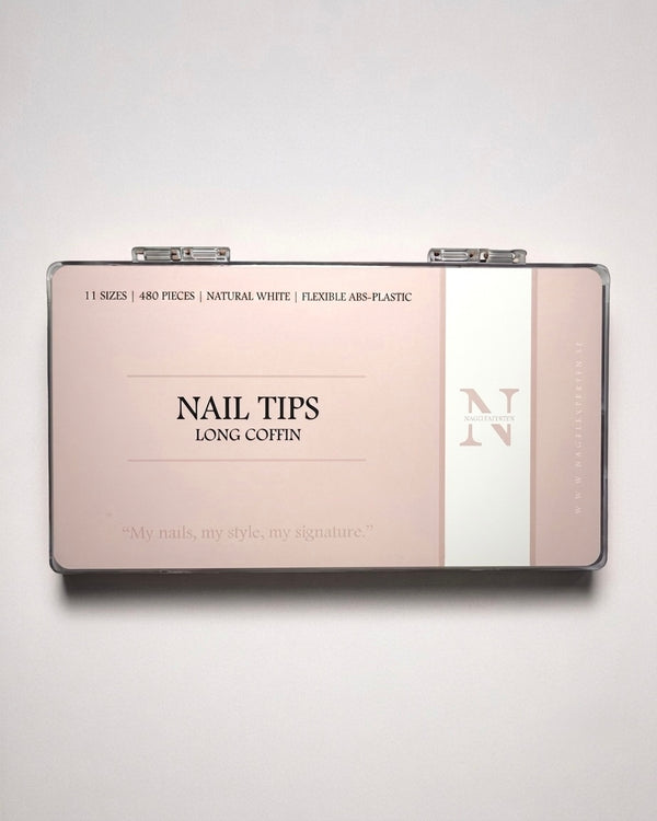 Nageltippar • Long coffin • Natural white