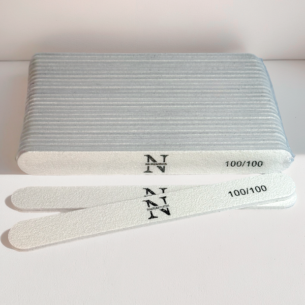 Kynsiviilat suorat 100/100 • Valkoinen 25 kpl