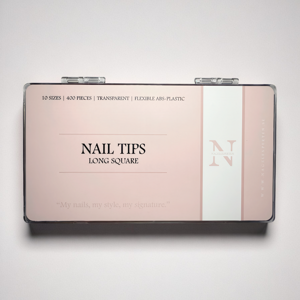 Nageltippar • Long square • Transparent