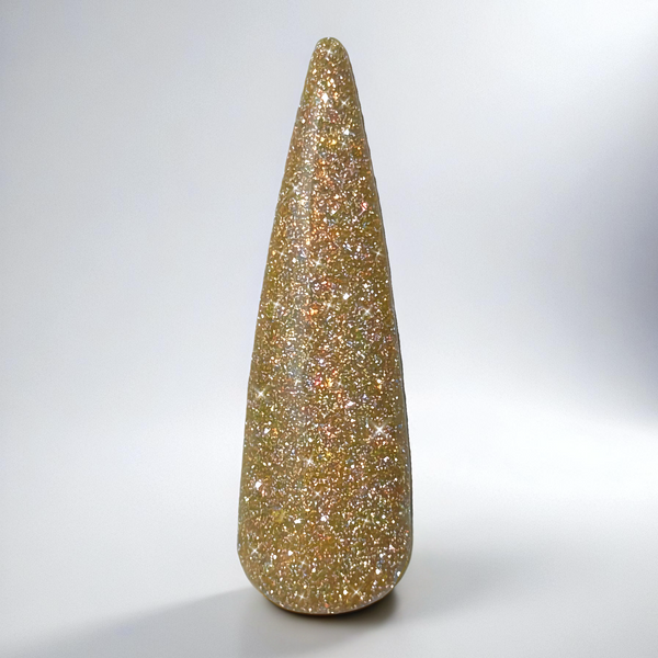 Guldigt flash glitter gellack i färgen Crown för naglar