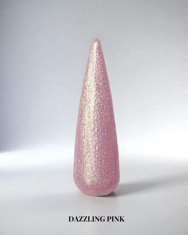 Rosa glitter gellack i färgen Dazzling pink för naglar