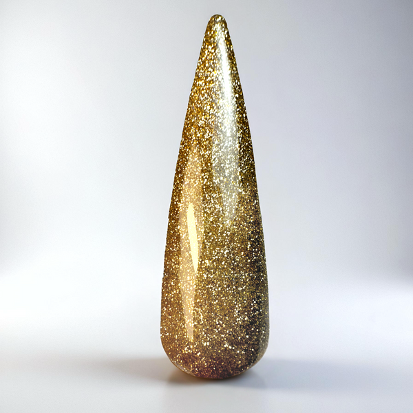 Guldigt glitter gellack i färgen Goal digger för naglar