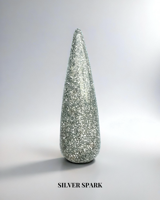 Silvrigt glitter gellack i färgen Silver spark för naglar