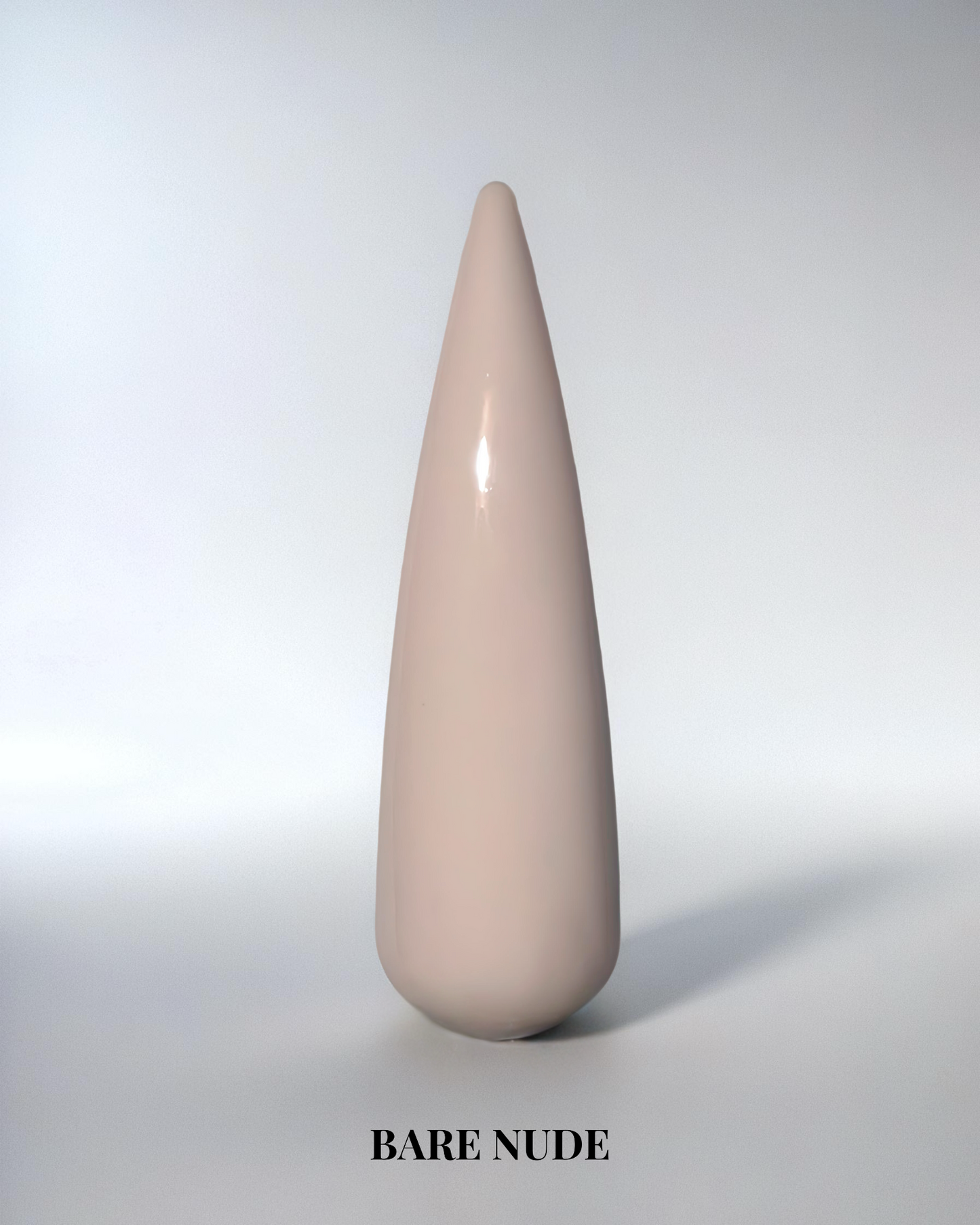 Beige heltäckande gellack i färgen Bare nude för naglar