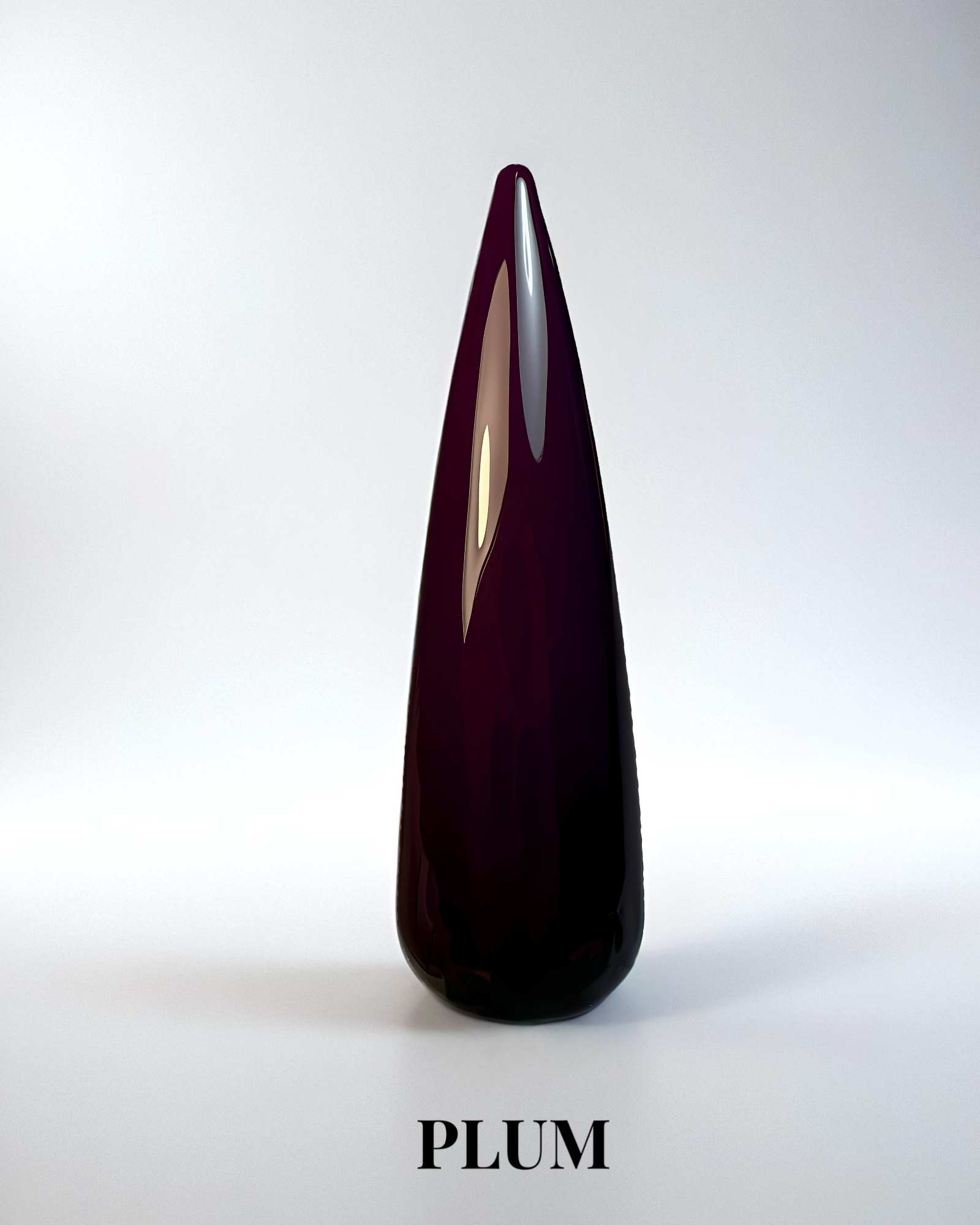 Mörklila heltäckande gellack i färgen Plum för naglar